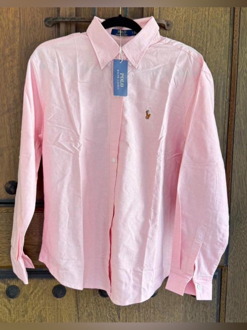 Ralph Lauren Light Pink Button-Down Oxford Shirt Size M